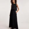 Ro&Zo Linen Blend Skirt| Black -Trendy Rae Sales y01cz129739w