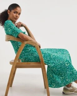 Whistles Clouded Floral Mesh Dress| Green -Trendy Rae Sales y01ds049721w