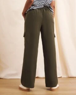 Anise Lili Lyocell Cargo Trouser| Green -Trendy Rae Sales y01eg393503w