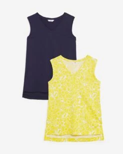 Julipa 2 Pack Vests| Navy Multi -Trendy Rae Sales y01eg443951s