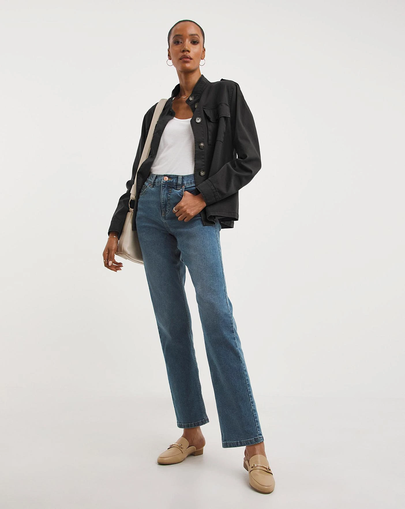 24/7 Western Blue Straight Leg Jeans| Vintage Blue 3 24/7 Western Blue Straight Leg Jeans| Vintage Blue