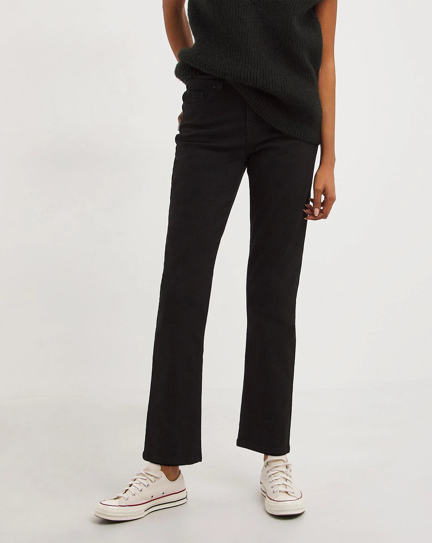 24/7 Black Straight Leg Jeans| Black 4 24/7 Black Straight Leg Jeans| Black - Image 2