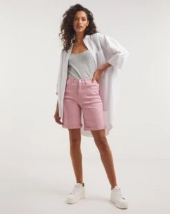 Dusky Pink 24/7 Knee Short| Dusky Pink