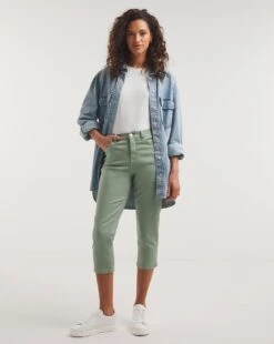 Khaki 24/7 Crop Jean| Khaki