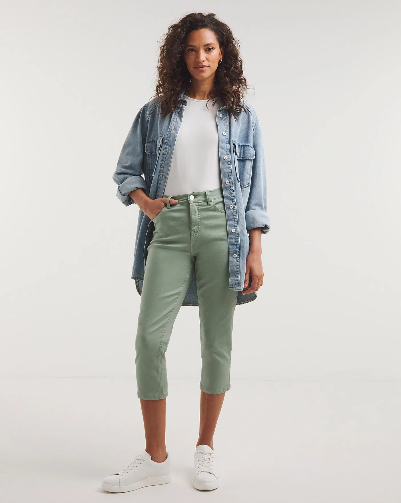Khaki 24/7 Crop Jean| Khaki 3 Khaki 24/7 Crop Jean| Khaki