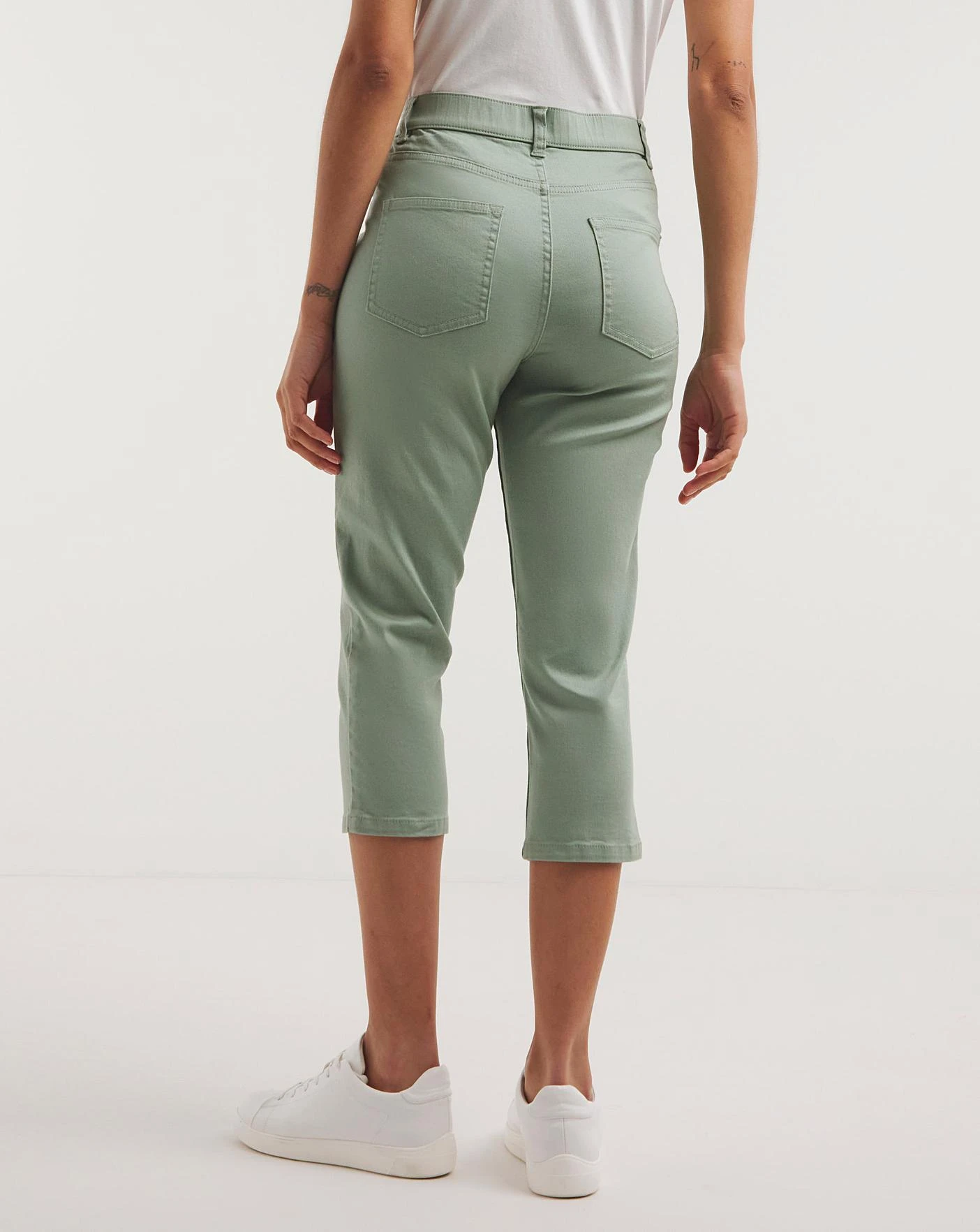 Khaki 24/7 Crop Jean| Khaki 4 Khaki 24/7 Crop Jean| Khaki - Image 2