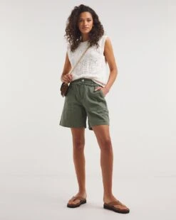 Khaki Mix Denim Cargo Short| Khaki -Trendy Rae Sales y01fc628729w