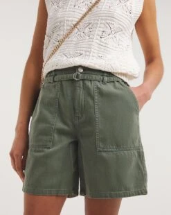 Khaki Mix Denim Cargo Short| Khaki -Trendy Rae Sales y01fc628730w