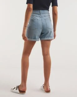 Simply Be Super Light Wash 24/7 Mid Shorts| Light Wash -Trendy Rae Sales y01fc767722w