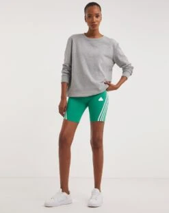 Adidas 3-Stripes Bike Shorts| Green