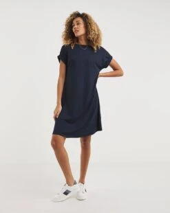 Soft Touch Jersey A-Line Dress| Navy -Trendy Rae Sales y01fh239711w
