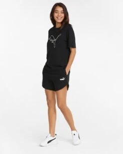PUMA 5 High Waist Shorts| Black 9 PUMA 5 High Waist Shorts| Black -Trendy Rae Sales y01fo065500s