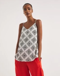 Mono Print Strappy Cami| Mono Print