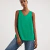 Green V Neck Woven Vest| Green -Trendy Rae Sales y01gp082726w