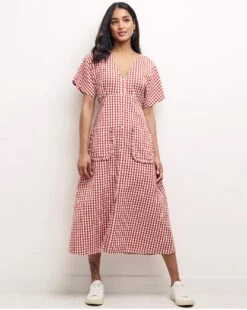 Nobody's Child Primrose Midi Dress| Brown