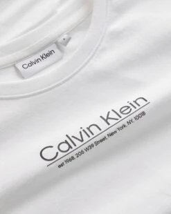 Calvin Klein Coordinates Logo T-Shirt| White -Trendy Rae Sales y01gq929504s