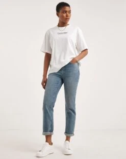 Calvin Klein Coordinates Logo T-Shirt| White -Trendy Rae Sales y01gq929720w