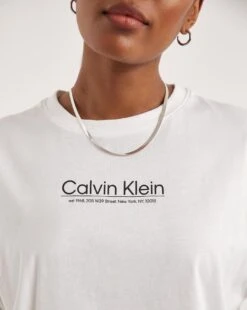 Calvin Klein Coordinates Logo T-Shirt| White -Trendy Rae Sales y01gq929722w