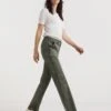 Khaki Stretch Washed Cargo Detail Straight Leg Trousers| Khaki -Trendy Rae Sales y01gz477731w