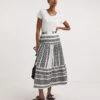 Mono Print Tiered Aztec Full Maxi Skirt| Mono Print -Trendy Rae Sales y01gz577725w