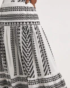 Mono Print Tiered Aztec Full Maxi Skirt| Mono Print -Trendy Rae Sales y01gz577727w