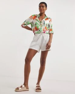 White Soft Cotton Shorts| White