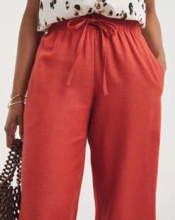 Cinnamon Linen Mix Wide Leg Culottes| Cinnamon -Trendy Rae Sales y01gz623721w