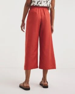 Cinnamon Linen Mix Wide Leg Culottes| Cinnamon -Trendy Rae Sales y01gz623722w