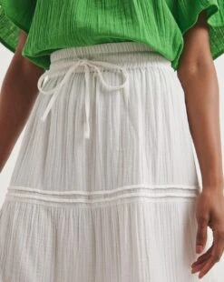 White Soft Cotton Maxi Skirt| White -Trendy Rae Sales y01gz627747w