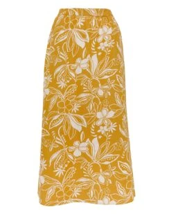 Yellow Print Linen Mix Maxi Skirt| Yellow Floral 13 Yellow Print Linen Mix Maxi Skirt| Yellow Floral -Trendy Rae Sales y01gz641744s