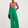 Jade Green Soft Cotton Wide Leg Trousers| Jade Green -Trendy Rae Sales y01gz647750w