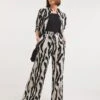 Zebra Print Crinkle Wide Leg Trousers| Zebra -Trendy Rae Sales y01gz655755w