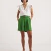 Apple Green Textured Belted City Shorts| Apple -Trendy Rae Sales y01gz687726w