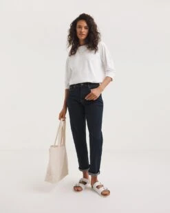 24/7 Indigo Straight Leg Jeans Made With Organic Cotton| Indigo