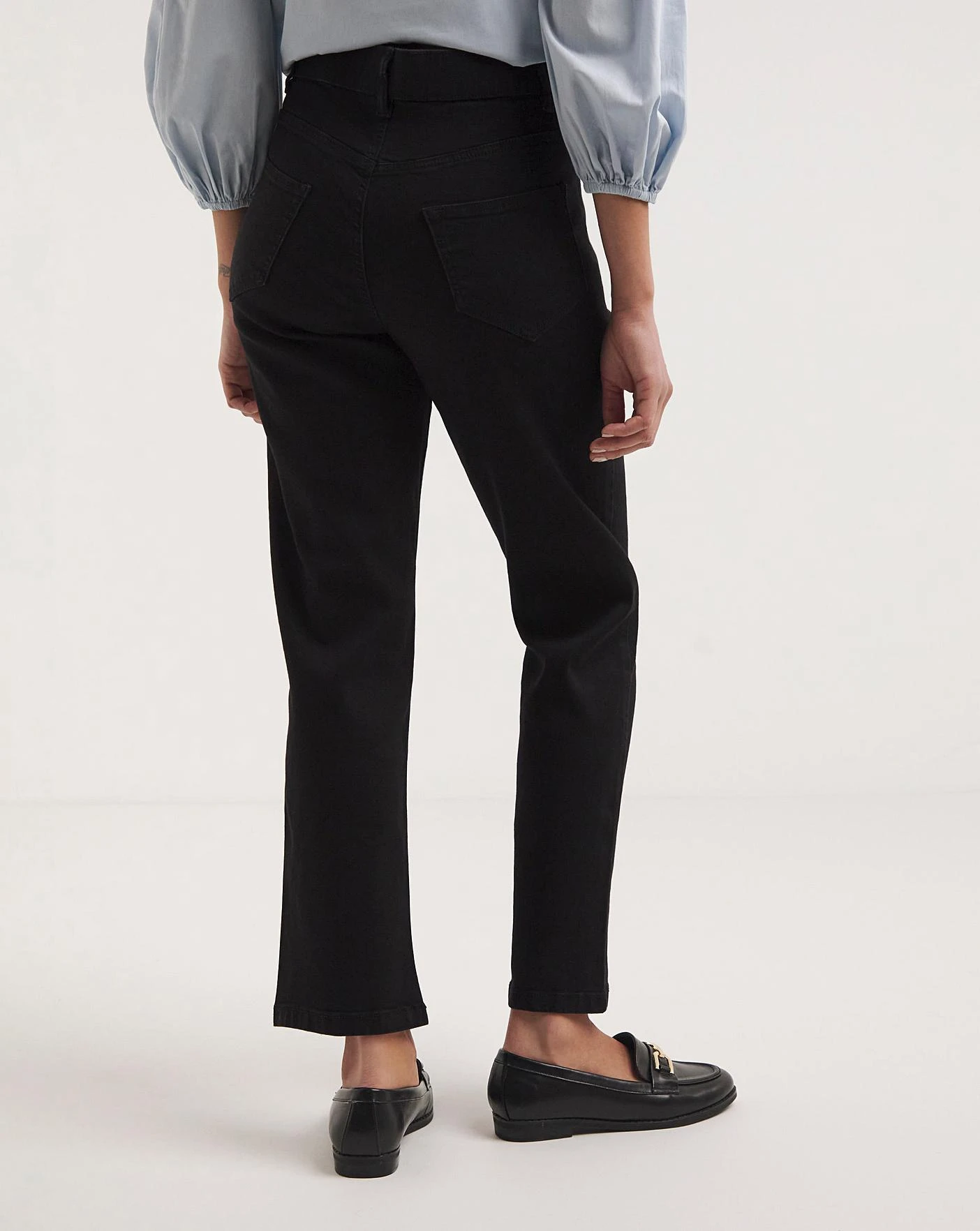 24/7 Black Straight Leg Jeans Made With Organic Cotton| Black 4 24/7 Black Straight Leg Jeans Made With Organic Cotton| Black - Image 2