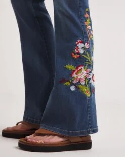 Joe Browns Carnival Embroidery Bootcut Jeans| Blue -Trendy Rae Sales y01if876735w