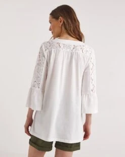 Joe Browns Jersey Easy Breezy Top| White -Trendy Rae Sales y01if882720w