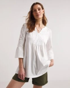 Joe Browns Jersey Easy Breezy Top| White