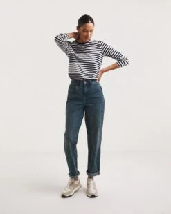 24/7 Vintage Indigo Boyfriend Jeans Made With Organic Cotton| Vintage Indigo