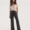 24/7 Washed Black Wide Leg Jeans Made With Organic Cotton| Washed Black