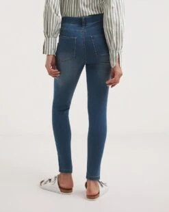 Amber Mid Blue Pull On Skinny Jeggings| Mid Blue -Trendy Rae Sales y01nb629736w