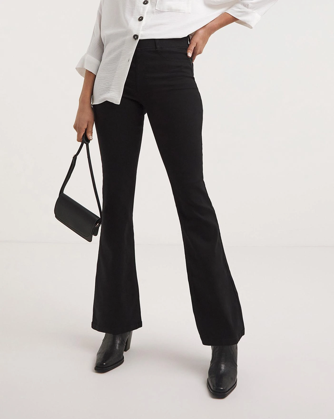 Erin Black Pull On Bootcut Jeggings| Black 8 Erin Black Pull On Bootcut Jeggings| Black - Image 6