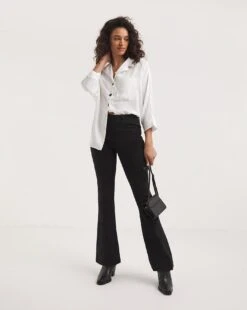 Erin Black Pull On Bootcut Jeggings| Black