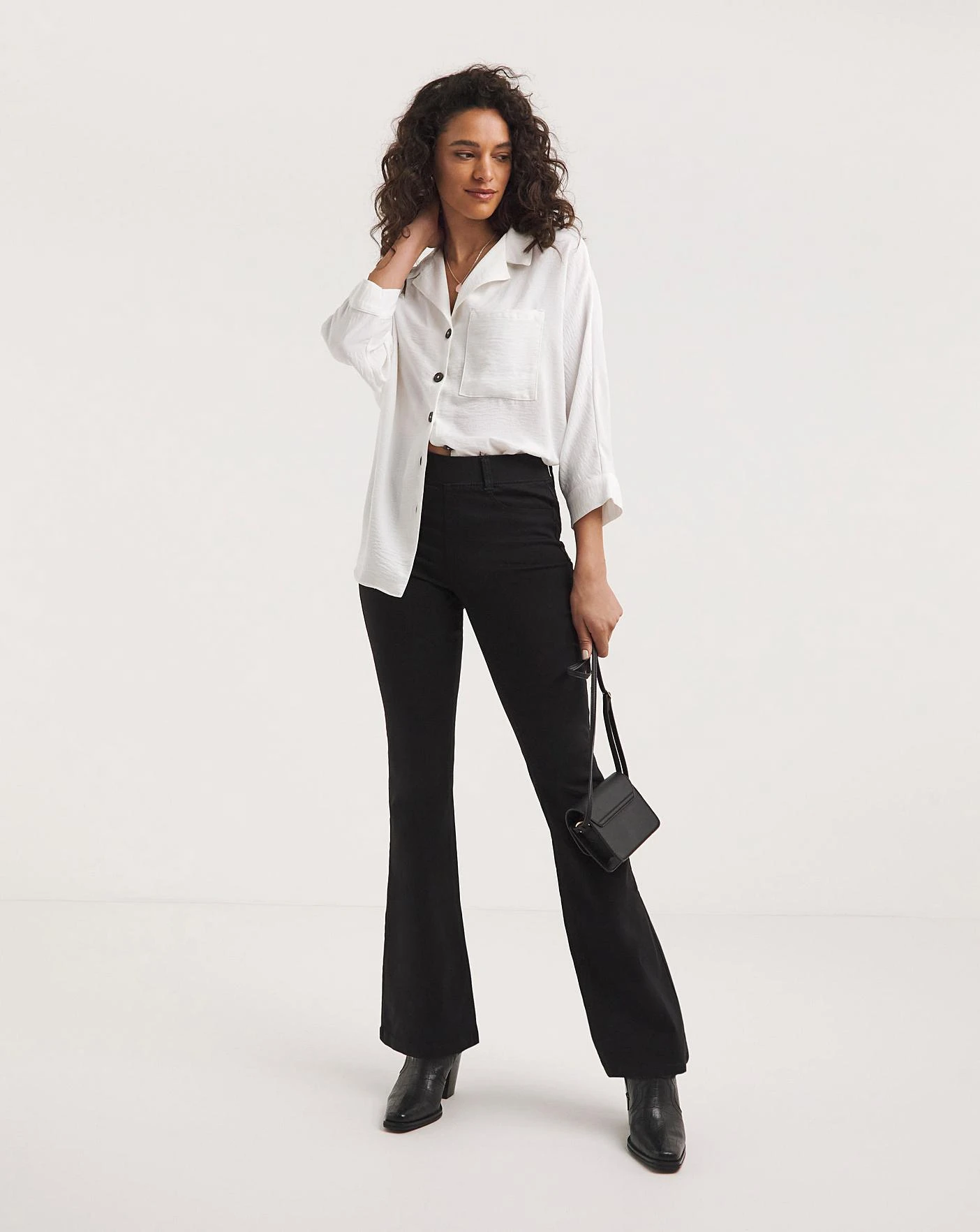 Erin Black Pull On Bootcut Jeggings| Black 3 Erin Black Pull On Bootcut Jeggings| Black