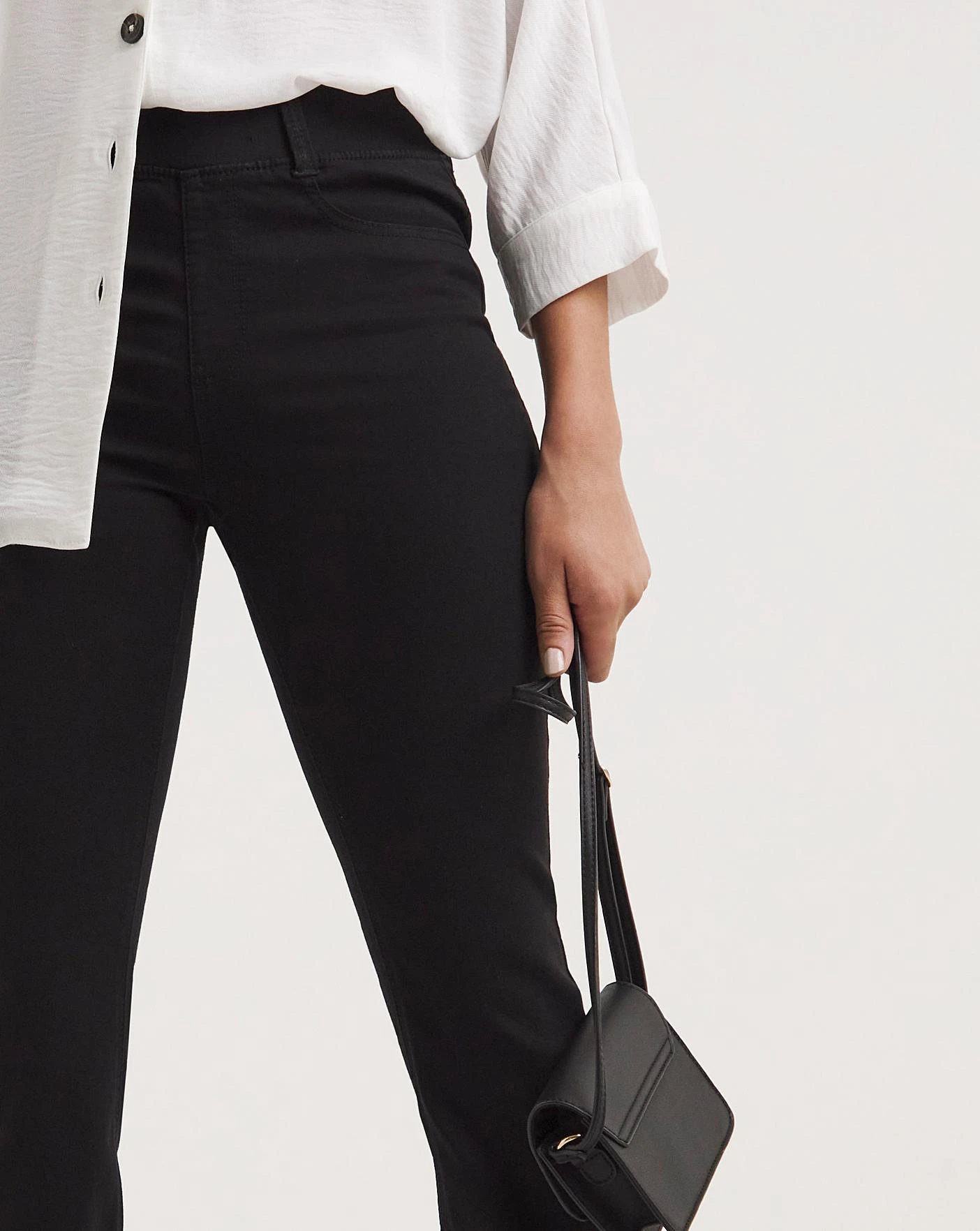 Erin Black Pull On Bootcut Jeggings| Black 6 Erin Black Pull On Bootcut Jeggings| Black - Image 4