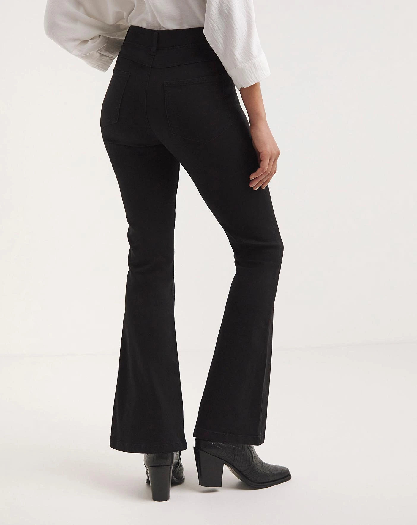 Erin Black Pull On Bootcut Jeggings| Black 7 Erin Black Pull On Bootcut Jeggings| Black - Image 5