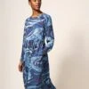 White Stuff Elisa Dress| Blue Multi-coloured -Trendy Rae Sales y01nl823571s