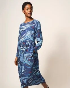 White Stuff Elisa Dress| Blue Multi-coloured