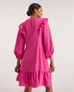 Joanna Hope Frill Shoulder Dress| Pink -Trendy Rae Sales y01ow725742w