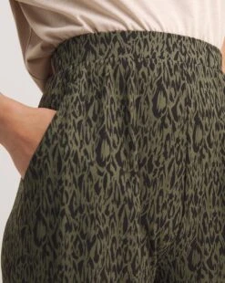 Printed Soft Touch Jersey Straight Leg Trousers| Khaki Print 9 Printed Soft Touch Jersey Straight Leg Trousers| Khaki Print -Trendy Rae Sales y01pc274707w